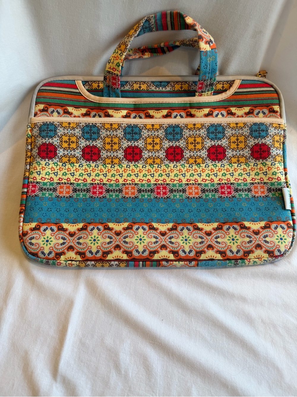 Kayond Boho Striped Multicolor Laptop Tote Bag